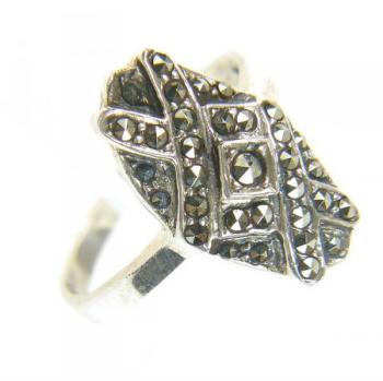 Stříbrný prsten,Art Deco - prodáno