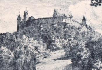 Pohled na zámek s hradbami