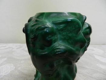 Váza s akty malachitové sklo