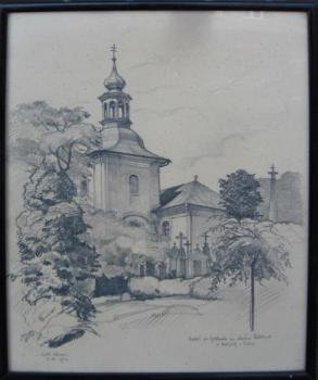 Vávra : Hoøice - Kostel sv. Gotharda , dat.1934