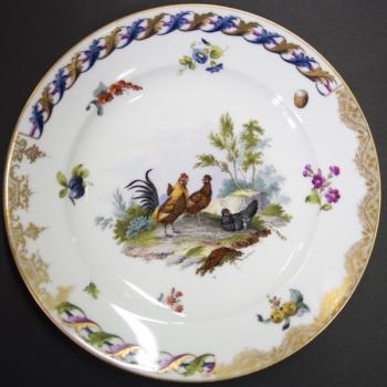 Porcelánový talíř s motivem ptactva Čechy