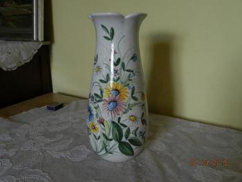 Ručně malovaná porcelánová váza, Castel Italy