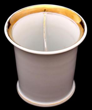 Starožitný porcelánový pohárek s přihrádkou