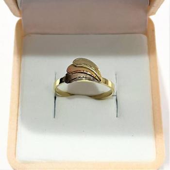 Zlatý prsten 14 karátù žluté+bílé+rùžové