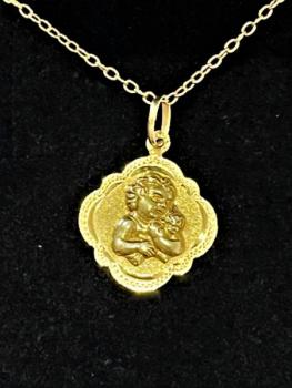 Zlatý přívěšek,včetně řetízku - 14 kar punc Čejka