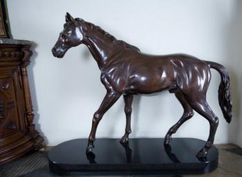 Pierre Jules Mene Velká bronzová socha Kůň š 145cm