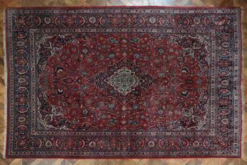 Ručně vázaný perský koberec Mashad 393 X 277 cm