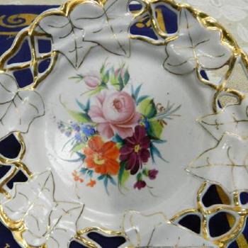 Ručně malované zlacené talíře