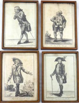 Francois Brichet (1775-1790)- Čtyři grafické listy