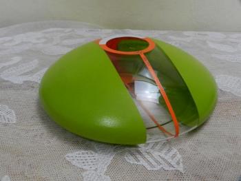 Autorská zeleno-oranžová váza - Čechy