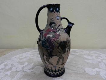 Keramický džbán plastický reliéf - Amphora Teplice