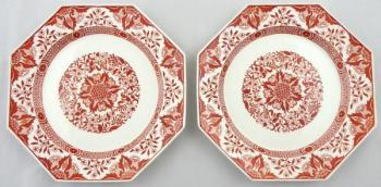 Párové hraněné talíře - Denmark, Minton