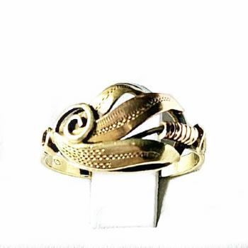 Zlatý dámský  prsten 14 karátů - punc Čejka