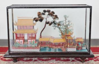 Dřevěný model zahradního paláce Čína
