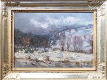 Jindřich Stehlík - Zimní krajina s kopcem