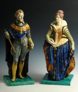 Párové sochy císaře a dámy