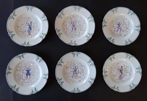 Šest talířků s chinoserií - Klášterec, rok 1873