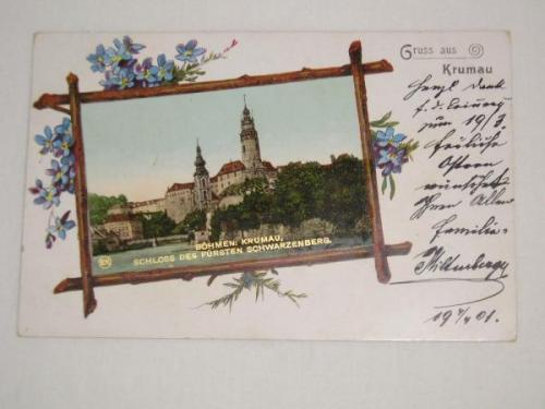 Èeský Krumlov, pohled, pohlednice, Schwarzenberg