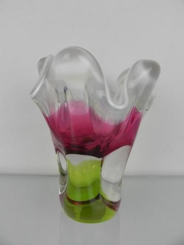 Váza hutní sklo 4