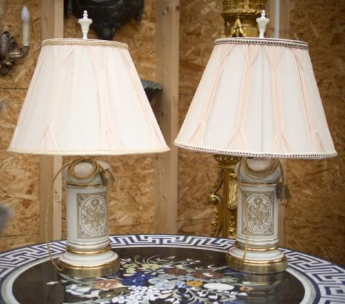 Starožitné porcelánové lampy