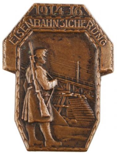 Rakousko - uherský èepicový odznak železnièní stráže 1914- 1916