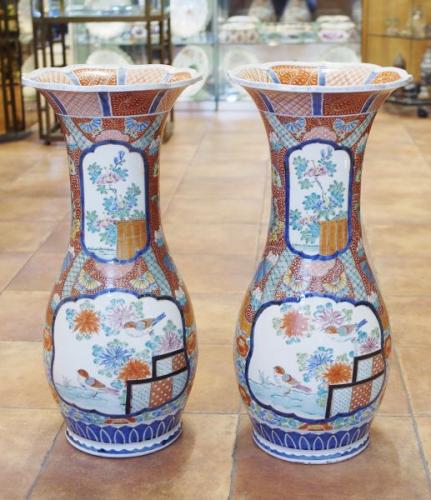 Malované porcelánové párové vázy, Èína 1900