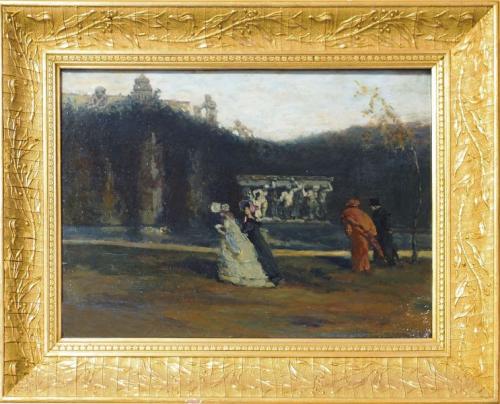 olej na pltn, rmovno, Francie 1890
