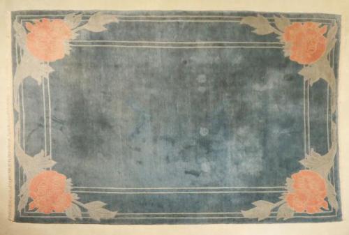 Modrý nepálský koberec 350 X 247 cm
