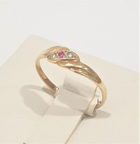 Zlatý dámský prsten-14 karátù vel.51