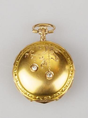 Zlaté dámské kapesní hodinky